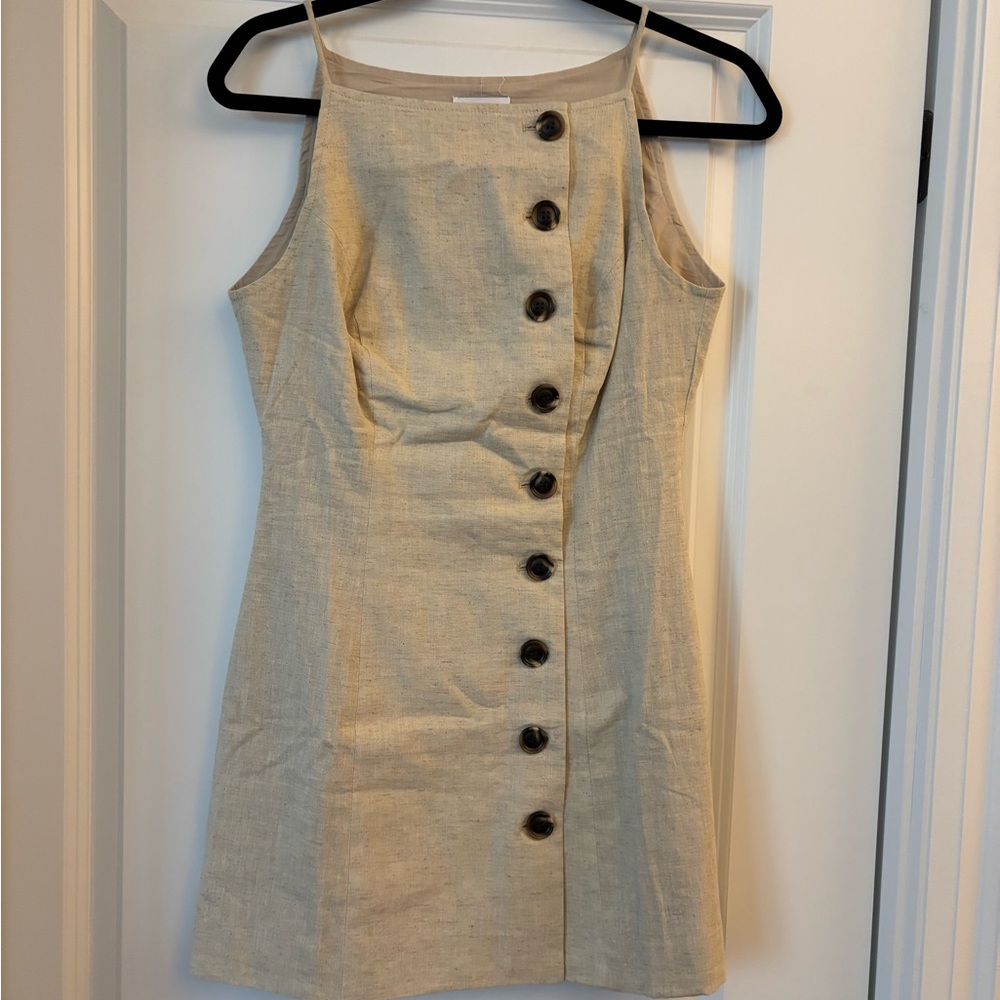 Allegra Linen Mini Dress in Natural